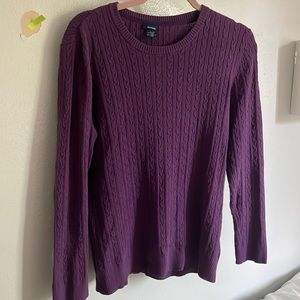 Vintage purple cable knit sweater